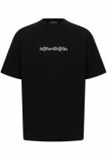 TShirt droit logo printé Balenciaga 1070 NOIR 620969 TIV50