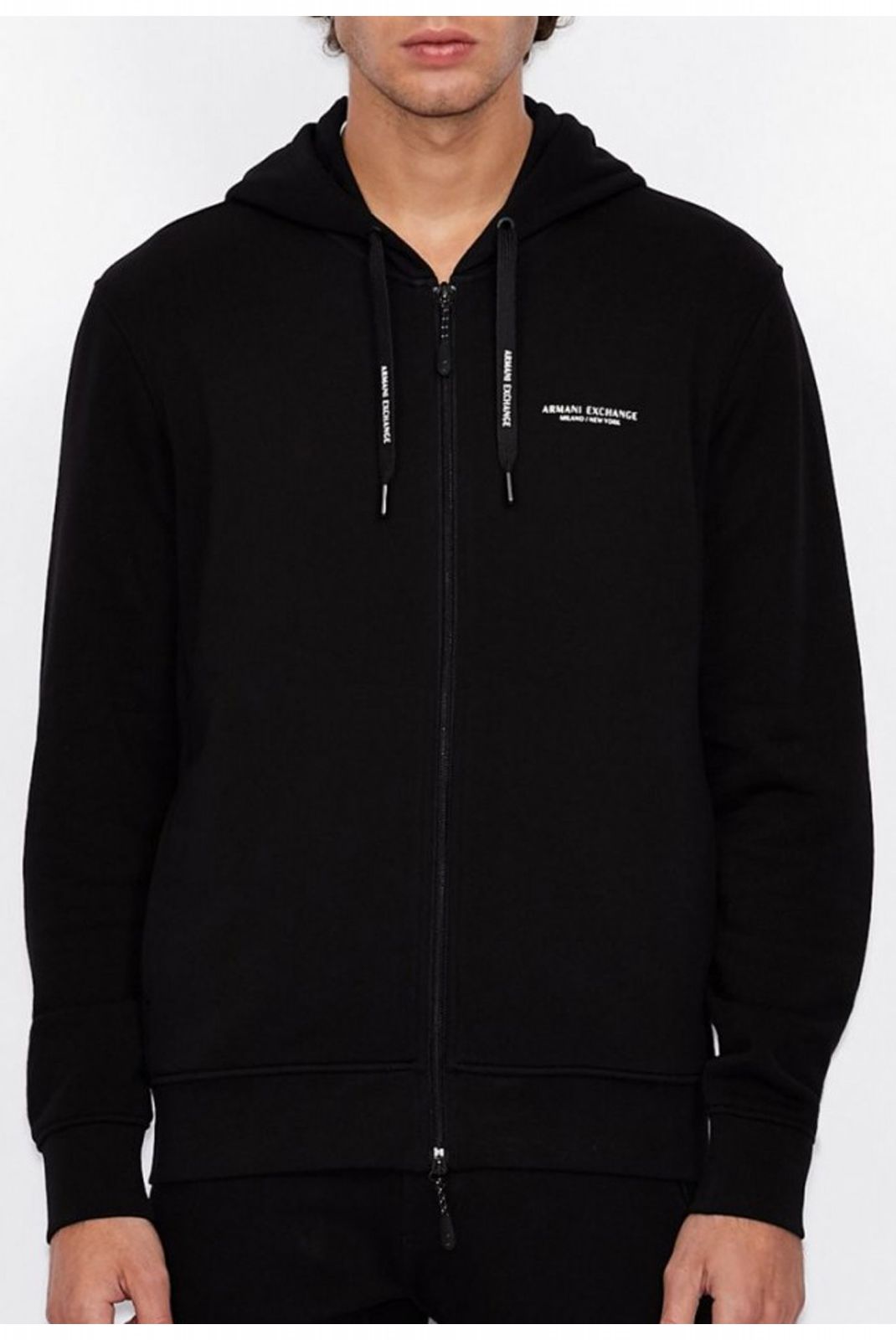 Sweat zippée à capuche Armani exchange 1200 BLACK 8NZM95 ZJKRZ