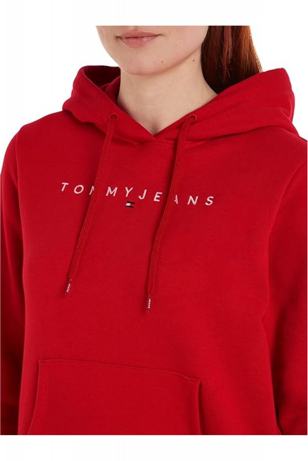 Sweat basique à capuche Tommy Jeans VLP Deep Rouge DW0DW17324