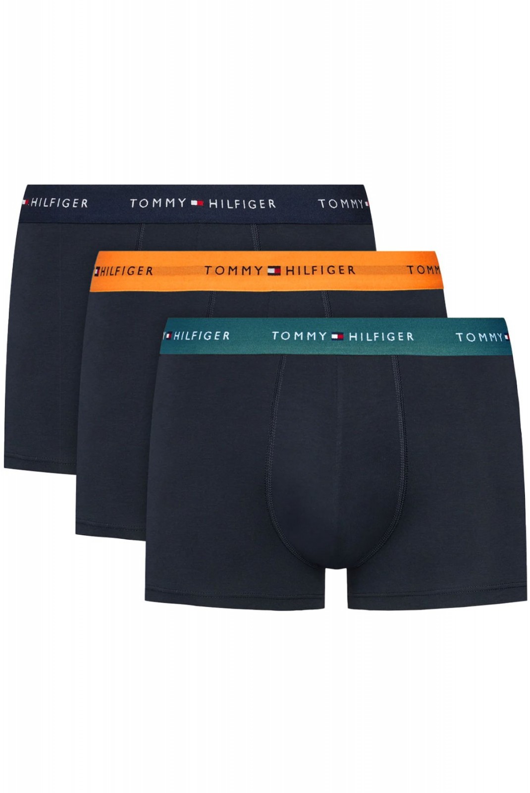 Tripack boxers coton stretch Tommy Hilfiger 0VH Mid Turq/Orange Thunder/Des Sky UM0UM02763