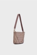 Sac à main mini Noelle Guess jeans LATTE LOGO/BROWN HWBG78 79720