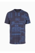 TShirt MC coton logo print Armani exchange 75AG Night Sky Lettering 3DZTHW ZJ8EZ