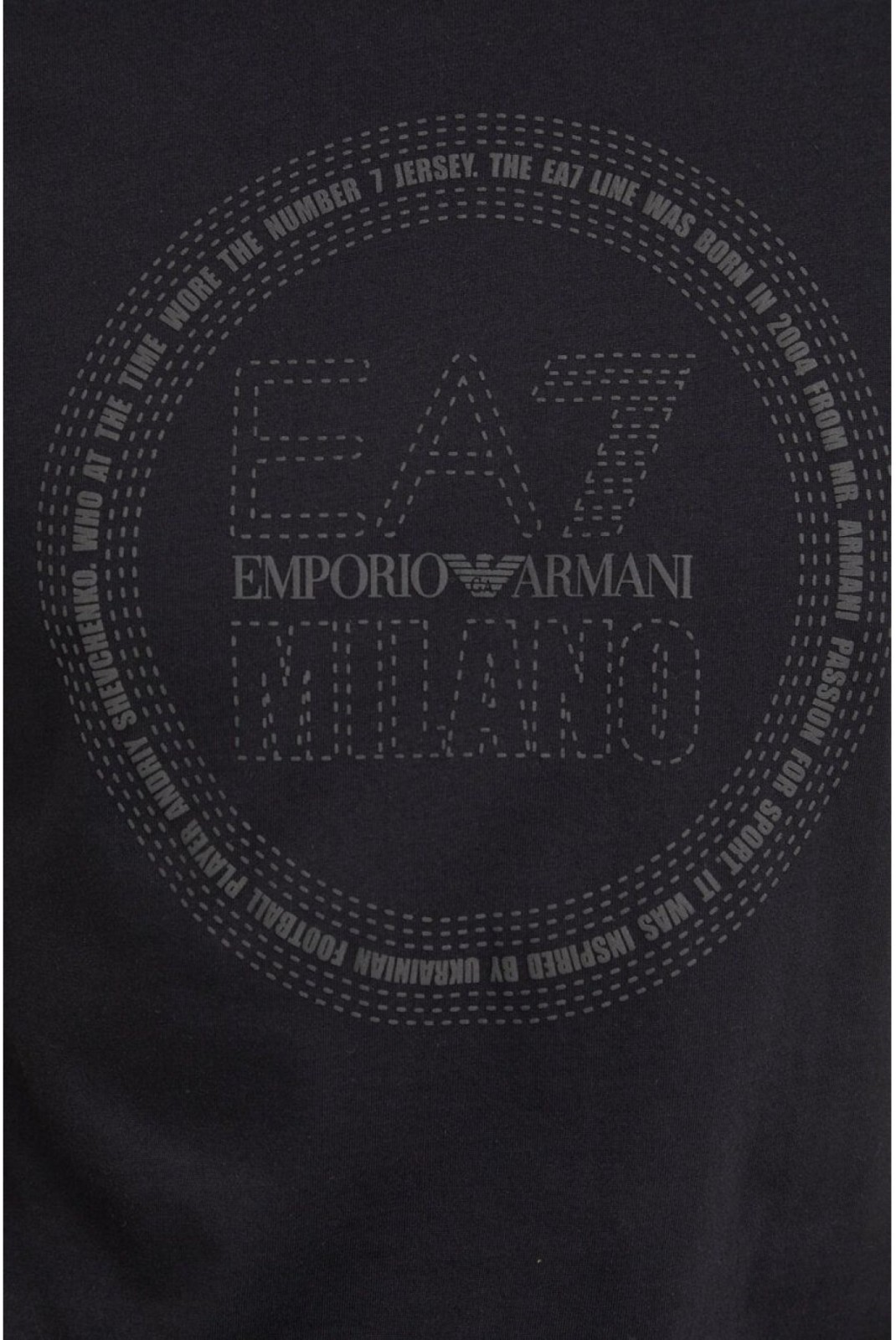 TShirt coton logo printé Ea7 1200 Black 3DPT39 PJTJZ