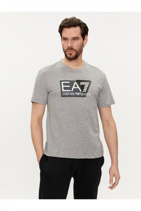 TShirt gros logo printé Ea7 3905 Med.Grey Mel 3DPT81 PJM9Z