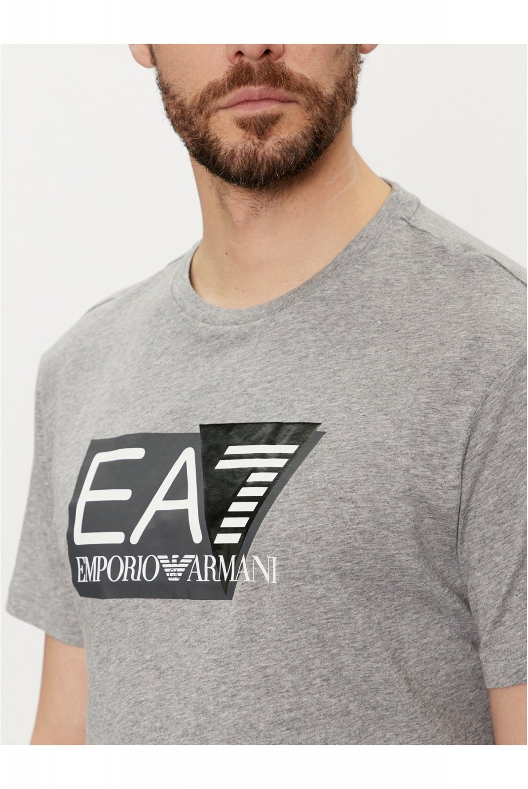 TShirt gros logo printé Ea7 3905 Med.Grey Mel 3DPT81 PJM9Z