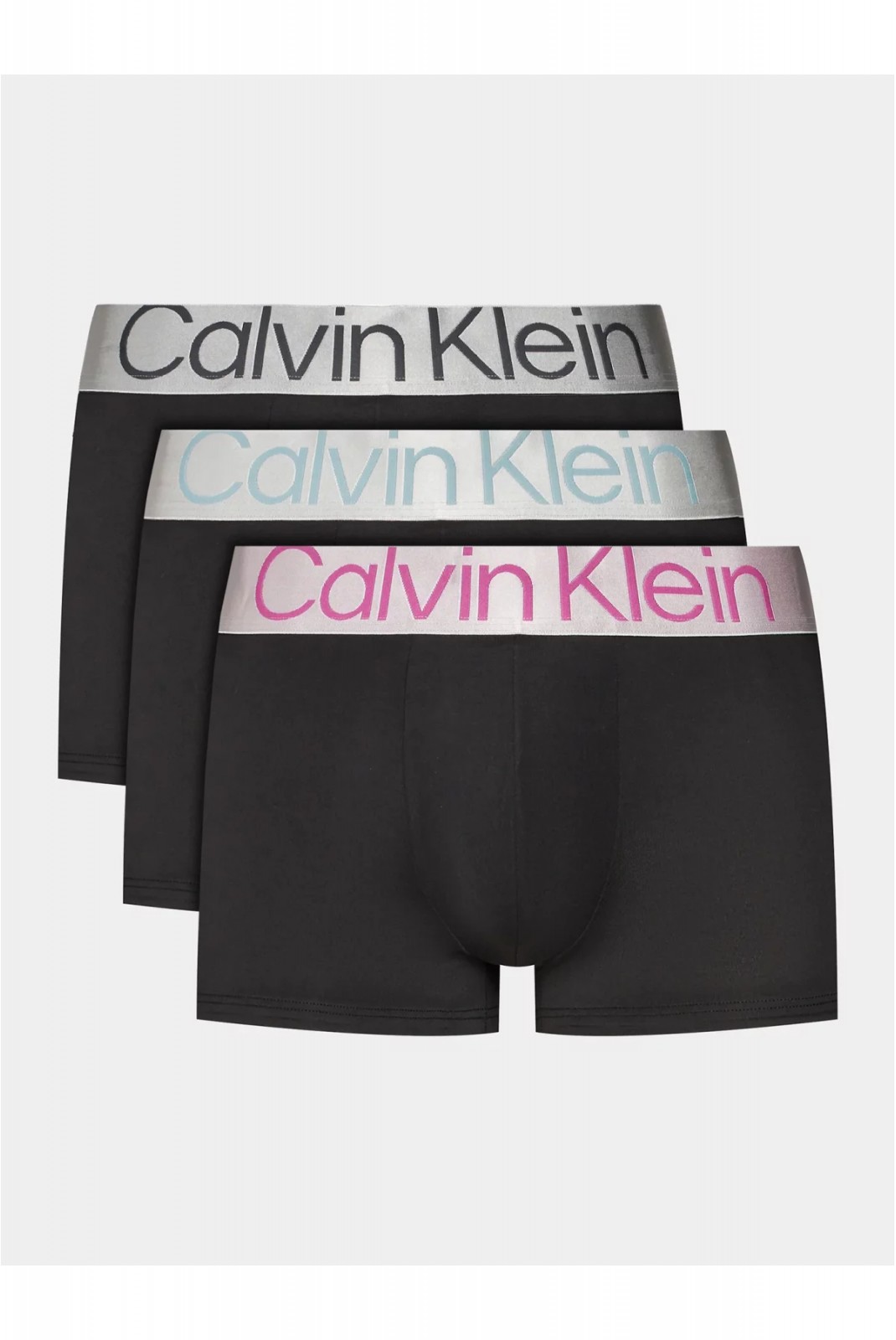 Coffret de 3 boxers stretch microfibre Calvin klein MHQ B- ARONA, ASHF GRY, ULTRA PINK LGS 000NB3074A