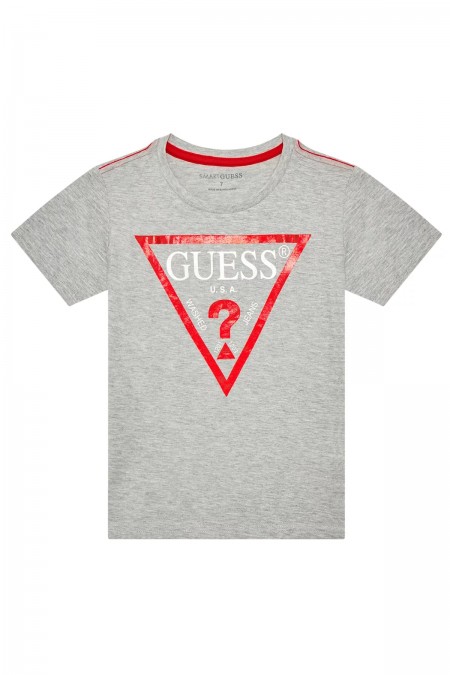 TShirt MC logo Guess jeans LHY LIGHT HEATHER GREY M L73I55 K8HM0