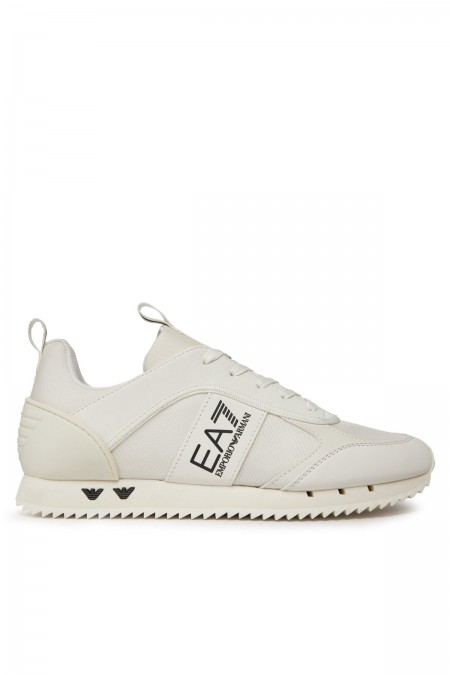 Baskets textile et cuir PU Ea7 T052-Off White+Black X8X027 XK219