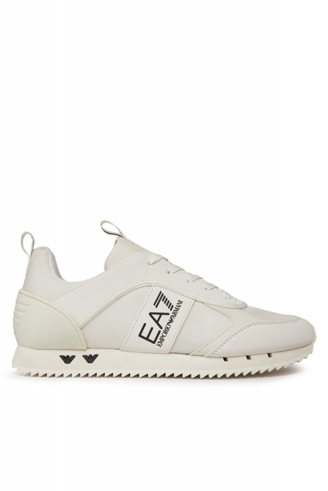 Baskets textile et cuir PU Ea7 T052-Off White+Black X8X027 XK219