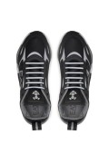 Sneakers cuir PU logo Ea7 N763-Black+Silver X8X159 XK379