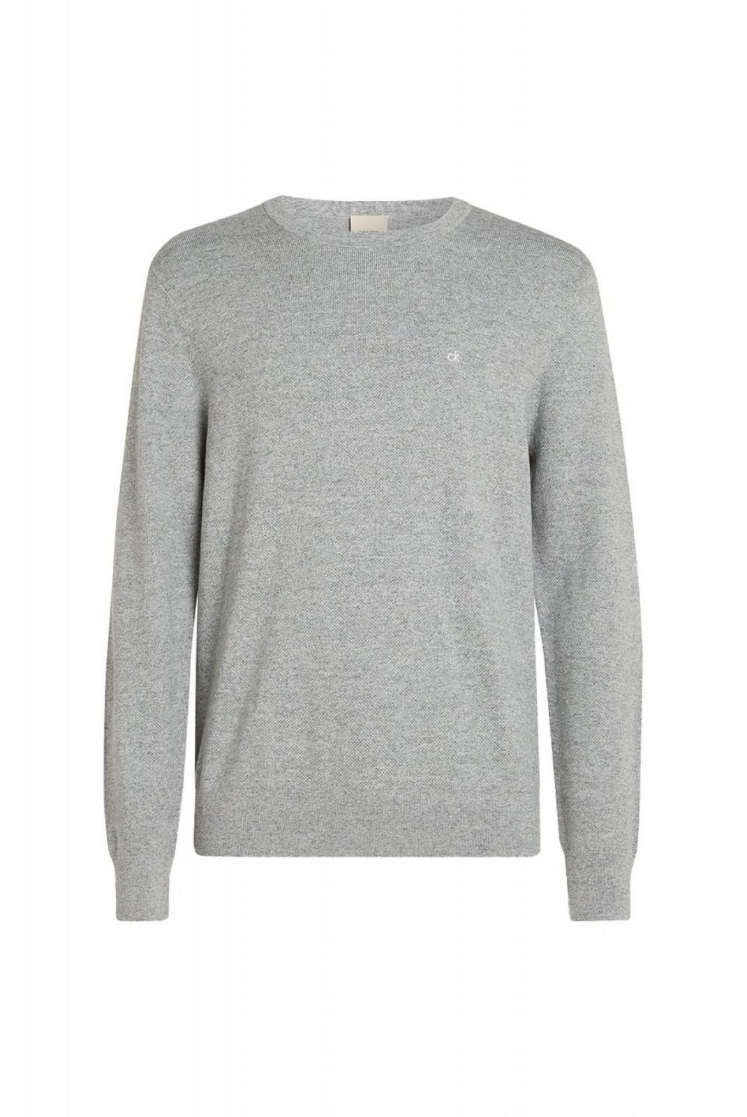 Pull coton piqué Calvin klein PKH Mid Grey Heather K10K113410