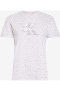 TShirt MC coton logo texturé Calvin klein P6G Ivory Grey Heather J20J224244