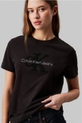 TShirt MC coton logo texturé Calvin klein BEH Ck Black J20J224244