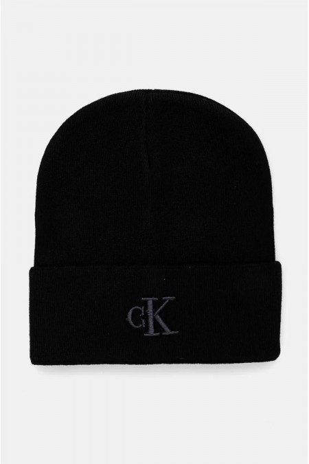 Bonnet logo brodé Calvin klein BEH Black K50K512461