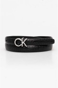 Ceinture fine effet croco Calvin klein BEH Ck Black Croco K60K612390