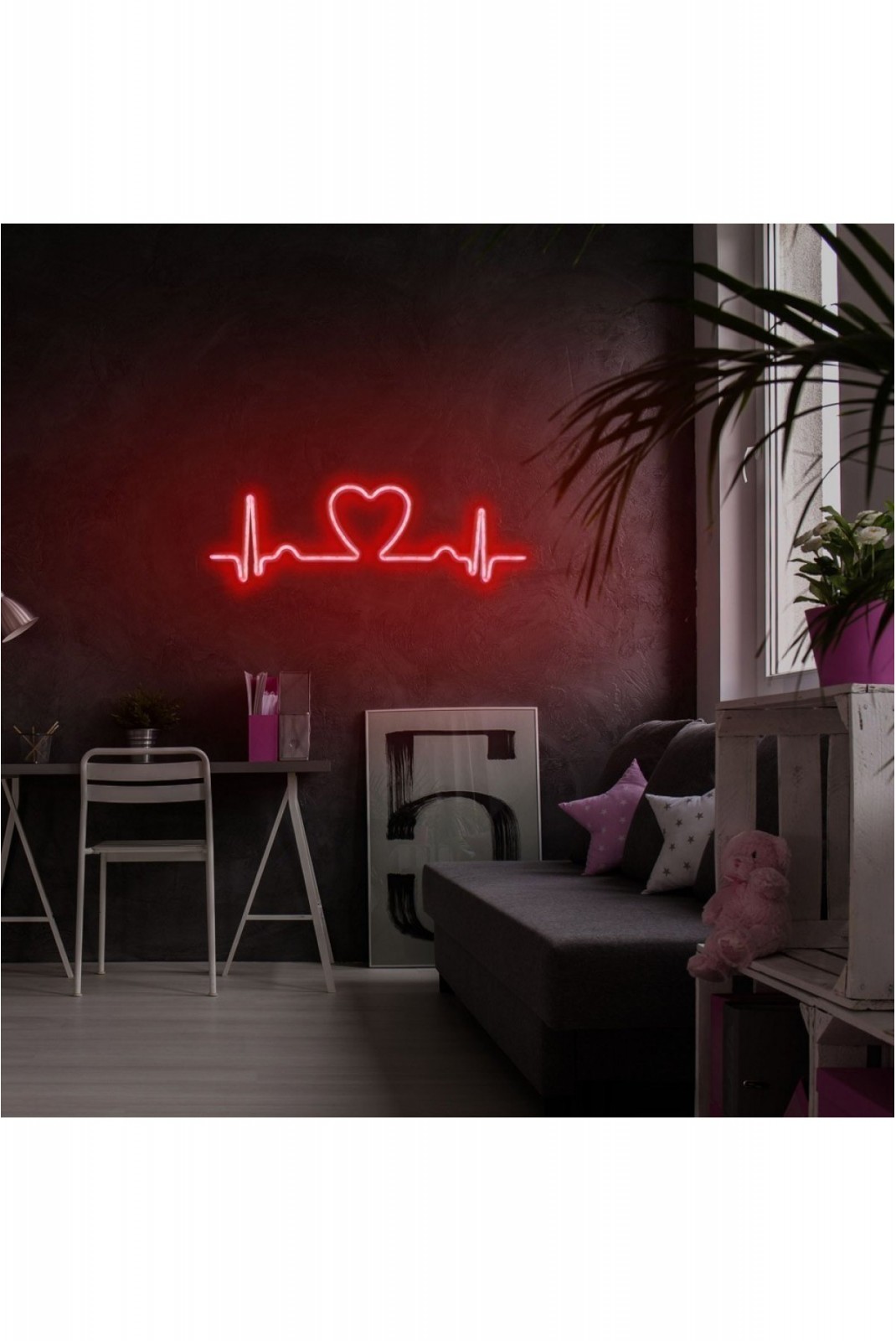 Décoration murale LED Love Rhythm  Wallity Red 395NGR1622