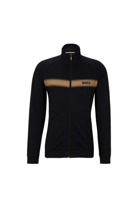 Sweat zippé ML coton stretch Hugo boss 001 Black 50503067