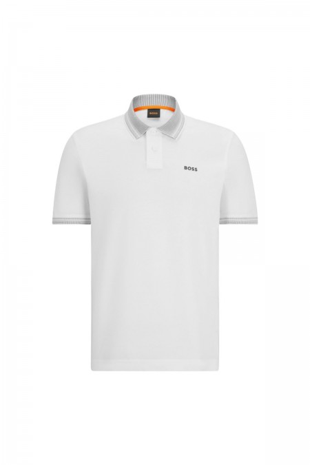 Polo MC coton Hugo boss 100 White 50499235 PeGlitchKnit 10252407 01