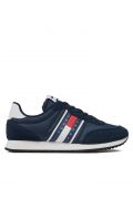 Sneakers basses bi matière Tommy Jeans C1G Dark Night Navy EM0EM01351