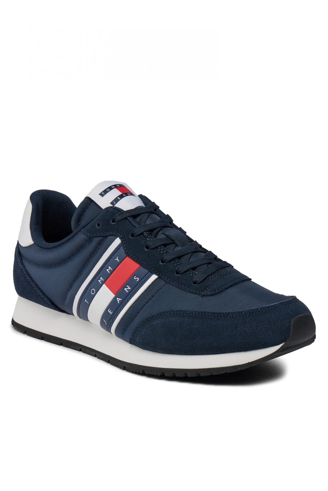 Sneakers basses bi matière Tommy Jeans C1G Dark Night Navy EM0EM01351