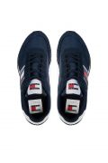 Sneakers basses bi matière Tommy Jeans C1G Dark Night Navy EM0EM01351