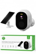 Caméra extérieure Smart WiFi 2K Tuya avec panneau solaire (compatible Alexa et Google Home) - R4252-W