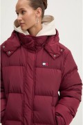 Doudoune longue capuche amovible Tommy Jeans VLP Deep Rouge DW0DW18860