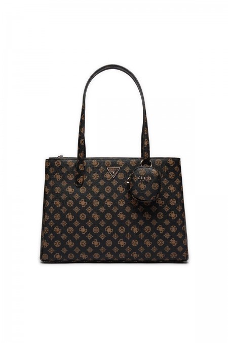 Sac cabas + porte monnaie Power play Guess jeans BROWN LOGO HWQG90 06230