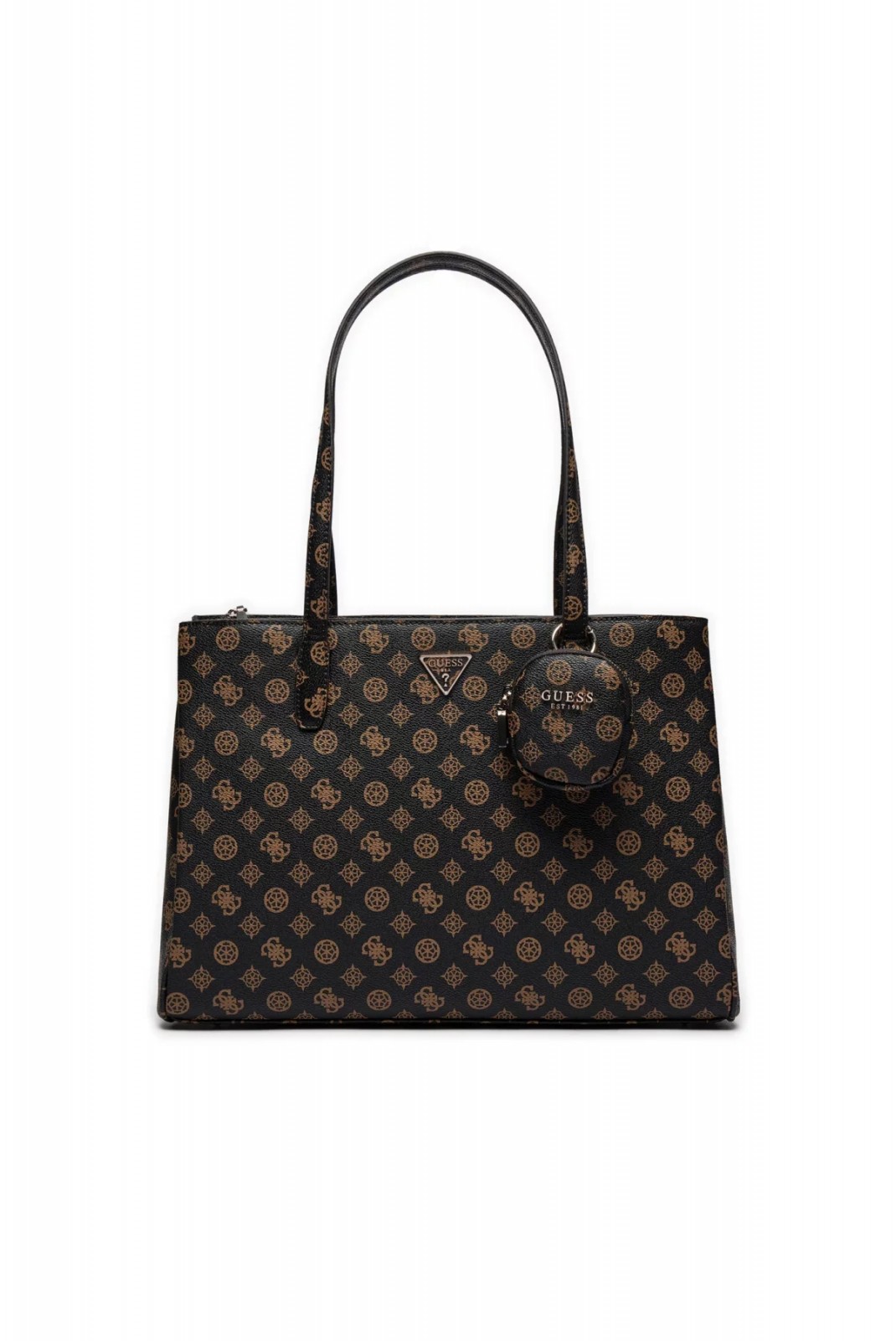 Sac cabas + porte monnaie Power play Guess jeans BROWN LOGO HWQG90 06230