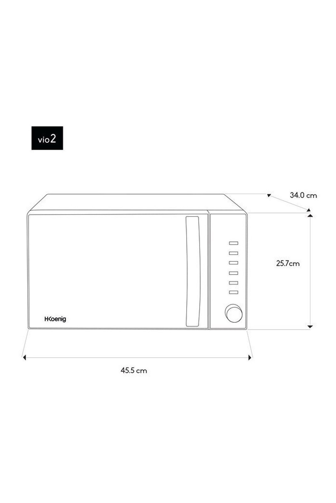 Micro-ondes compact & digital - H.KOENIG - VIO2