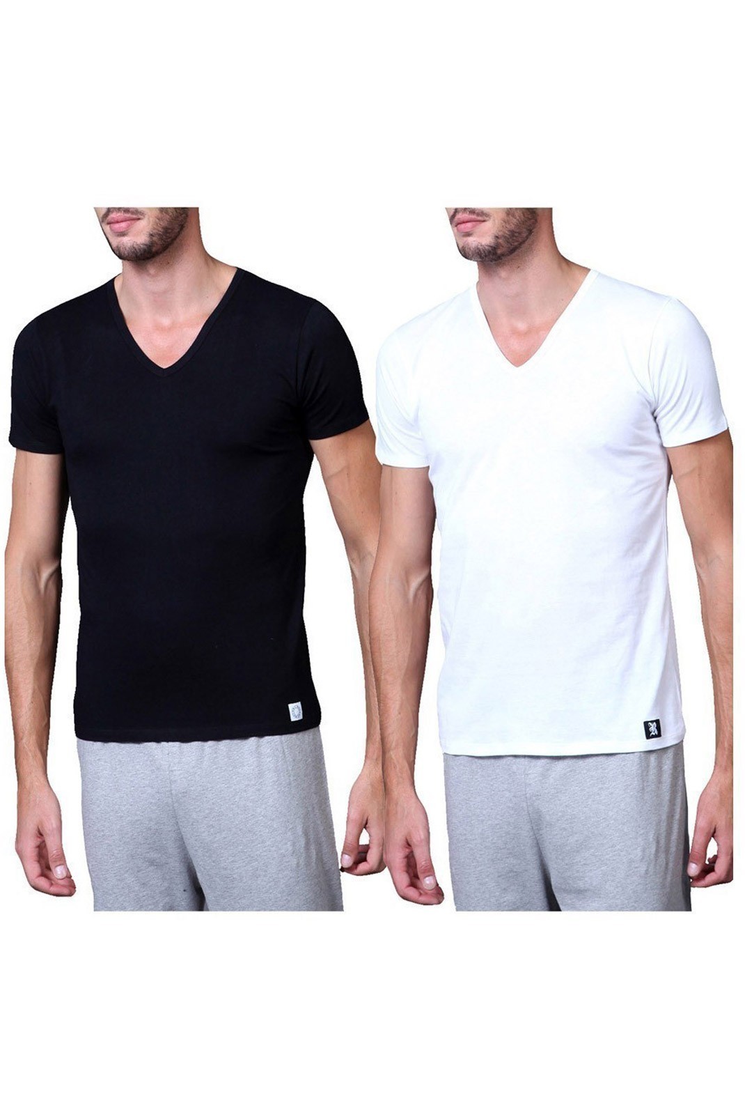 T-shirt x2 - ROCHAS - Black + White - 8094-02_02