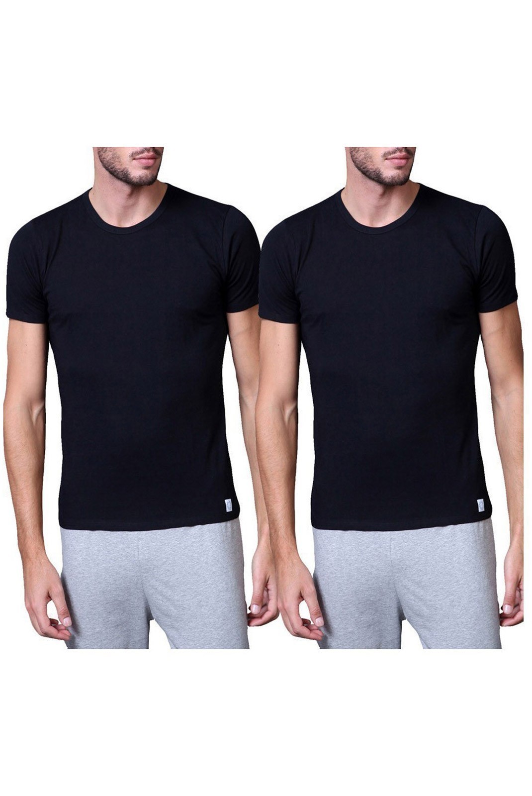 T-shirt x2 - ROCHAS - Black - 8205-03_02