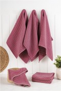 Ensemble de torchons de cuisine (6 Pieces) - Eloise - Claret Red - 224PSH1122