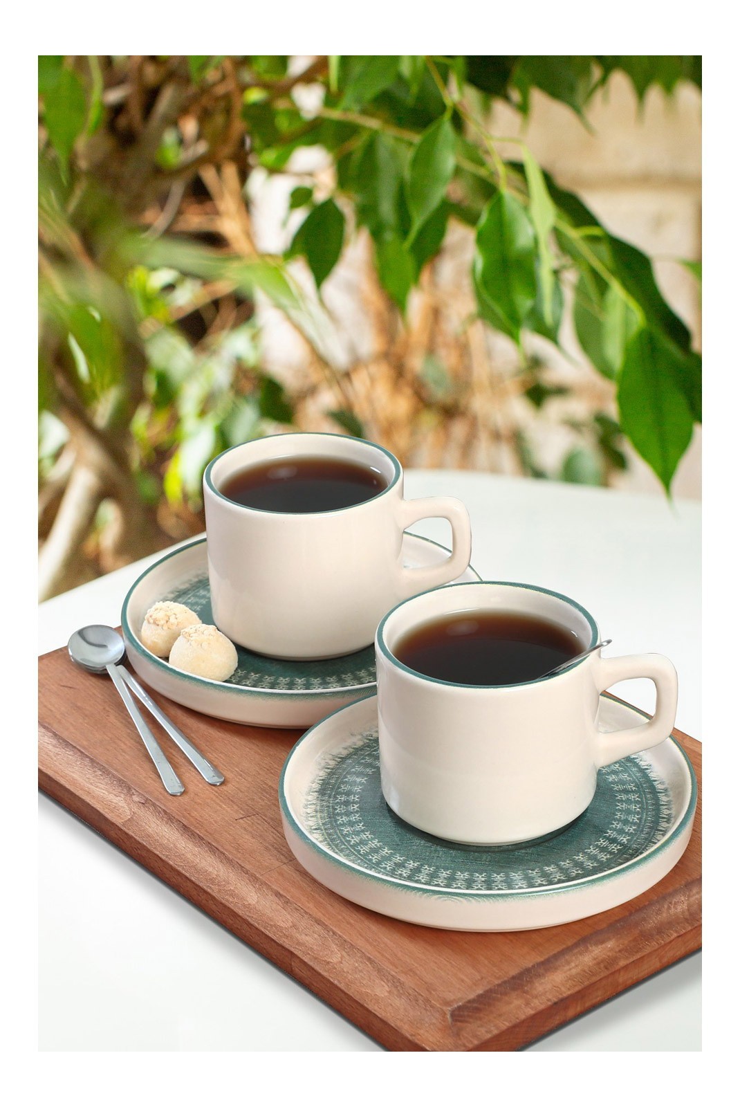 Set de tasses à thé (12 pièces) - CTKCAYSTACKABLE20789980012 - White/Green - 275KRM1869