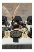 Service de table en céramique (24 pièces) - X00014151 - Black/Gold - 275KRM1940