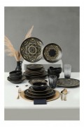 Service de table en céramique (24 pièces) - X00014151 - Black/Gold - 275KRM1940