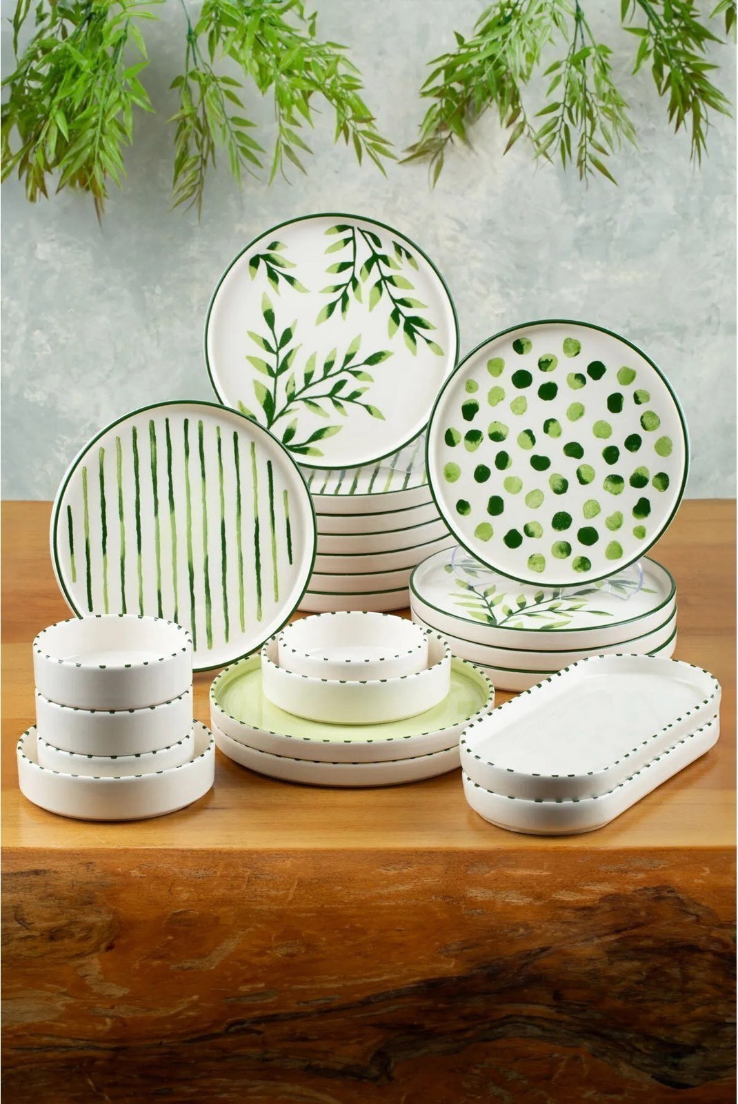 Service petit-déjeuner (22 Pieces) - MCH09974 - Green/White - 430KSV1343