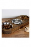 Bol de nourriture pour animaux de compagnie - Walnut - 268EVL1398