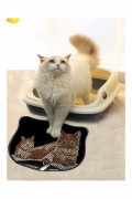 Tapis pour litière de chat - Multicolor - 686GRV1112