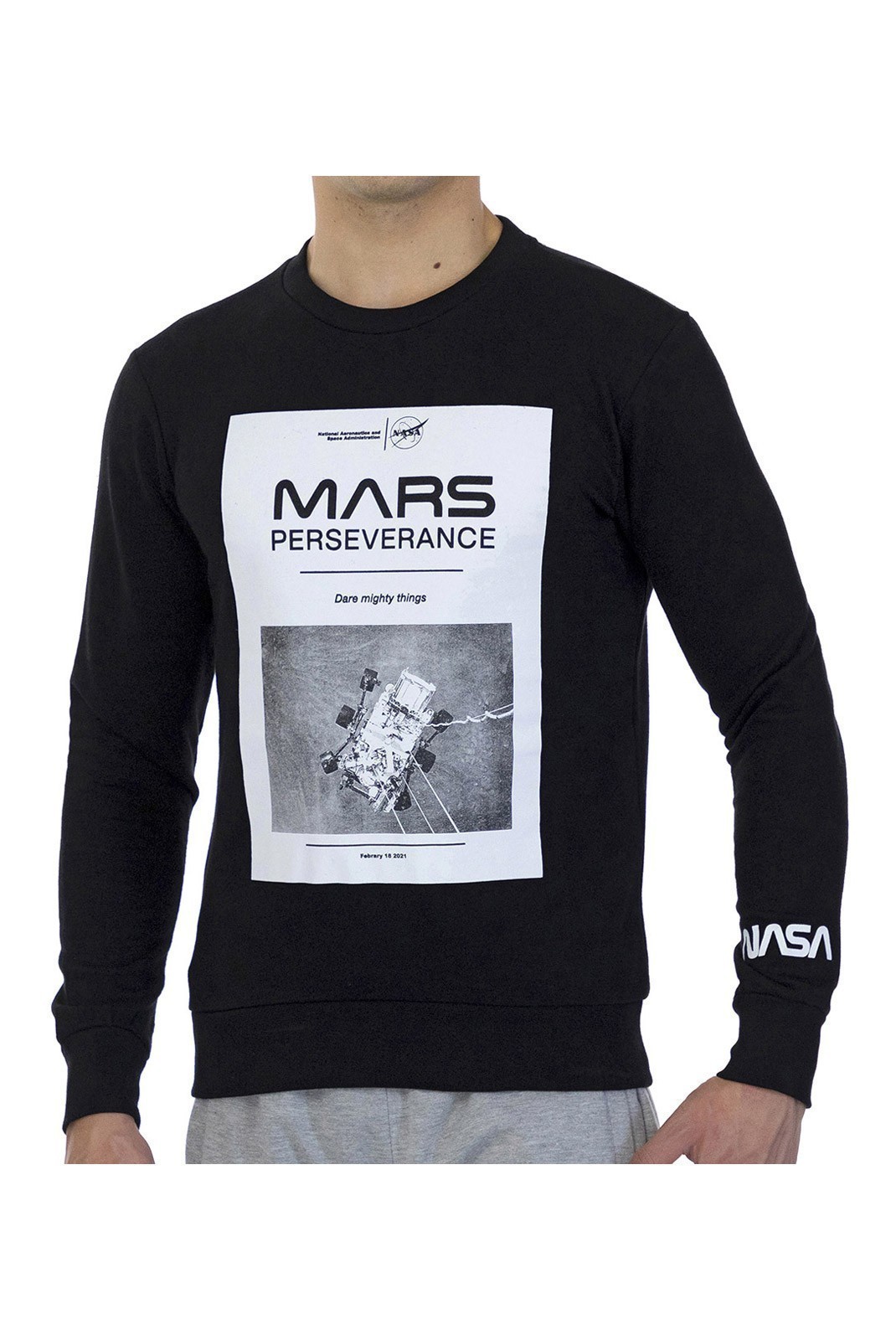 Sweatshirt - NASA GEAR - Black - MARS03S-BLACK