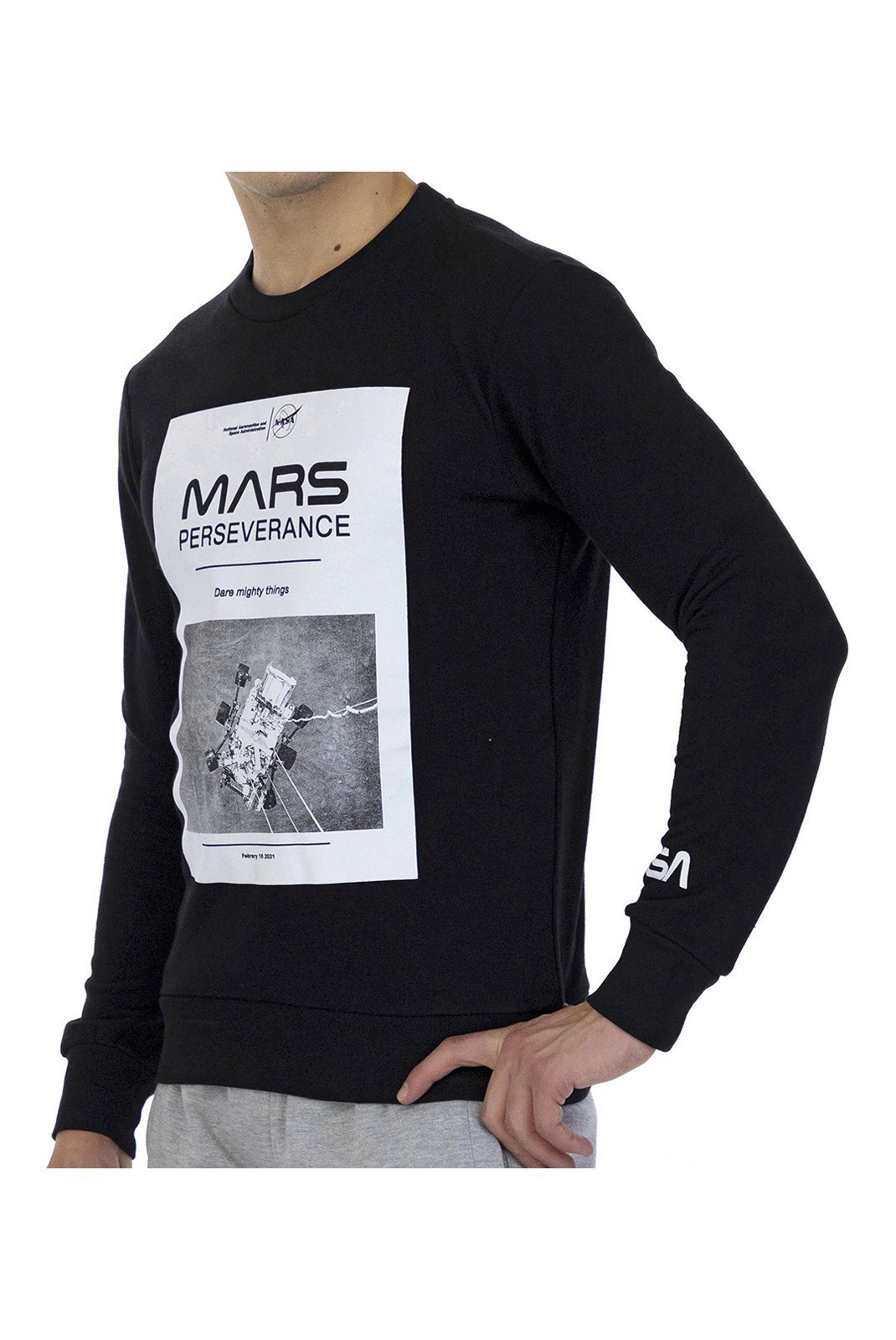 Sweatshirt - NASA GEAR - Black - MARS03S-BLACK