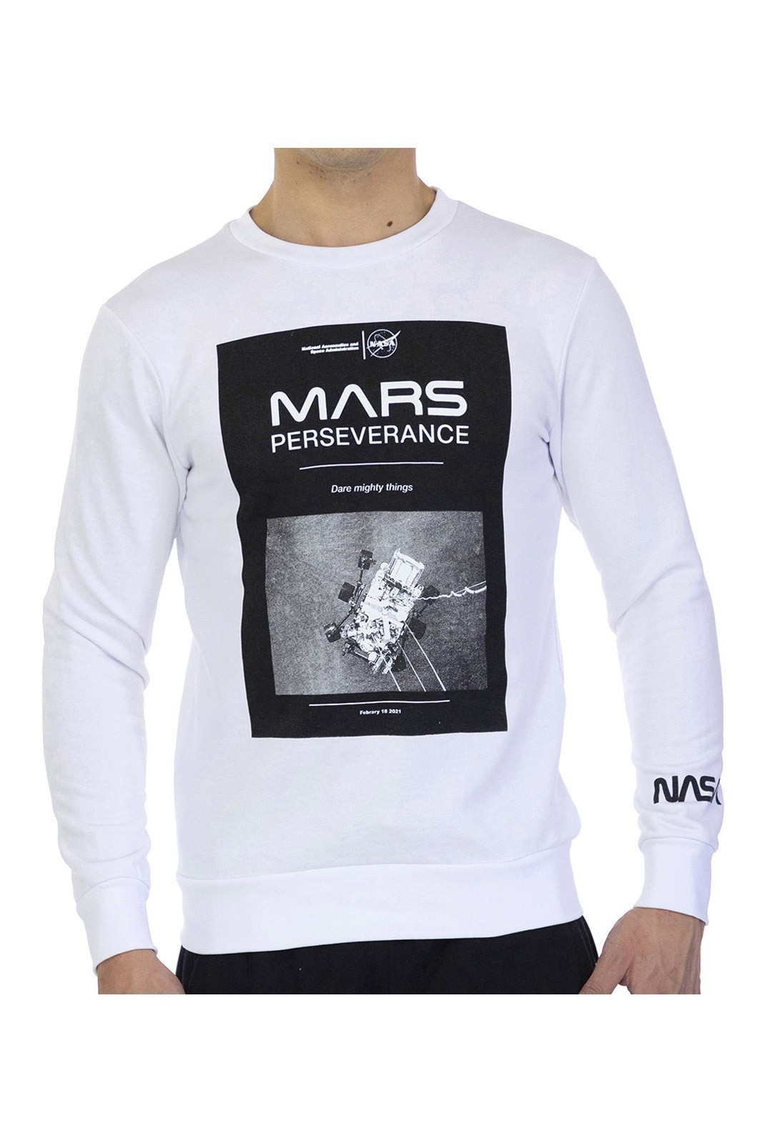 Sweatshirt - NASA GEAR - White - MARS03S-WHITE