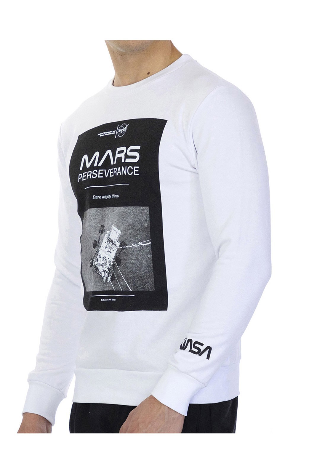 Sweatshirt - NASA GEAR - White - MARS03S-WHITE