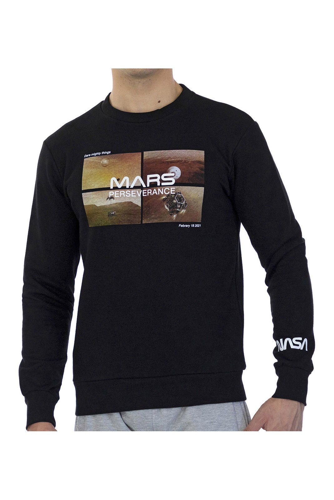 Sweatshirt - NASA GEAR - Black - MARS09S-BLACK