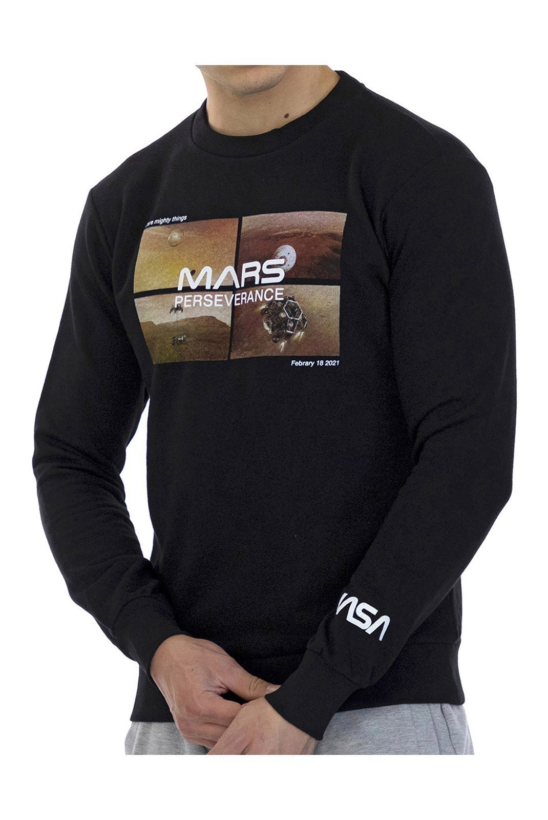 Sweatshirt - NASA GEAR - Black - MARS09S-BLACK