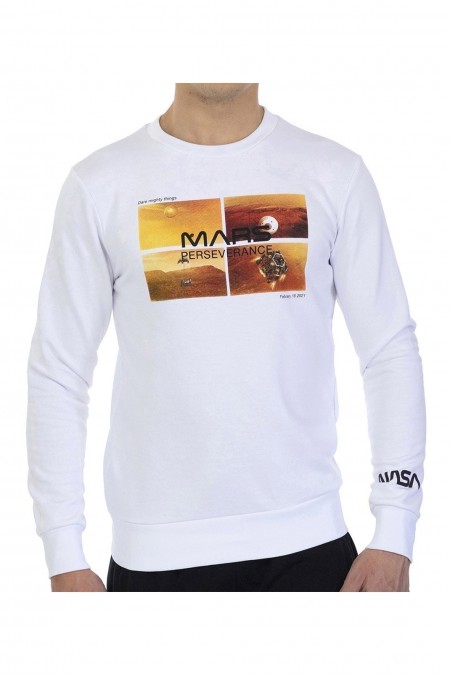 Sweatshirt - NASA GEAR - White - MARS09S-WHITE