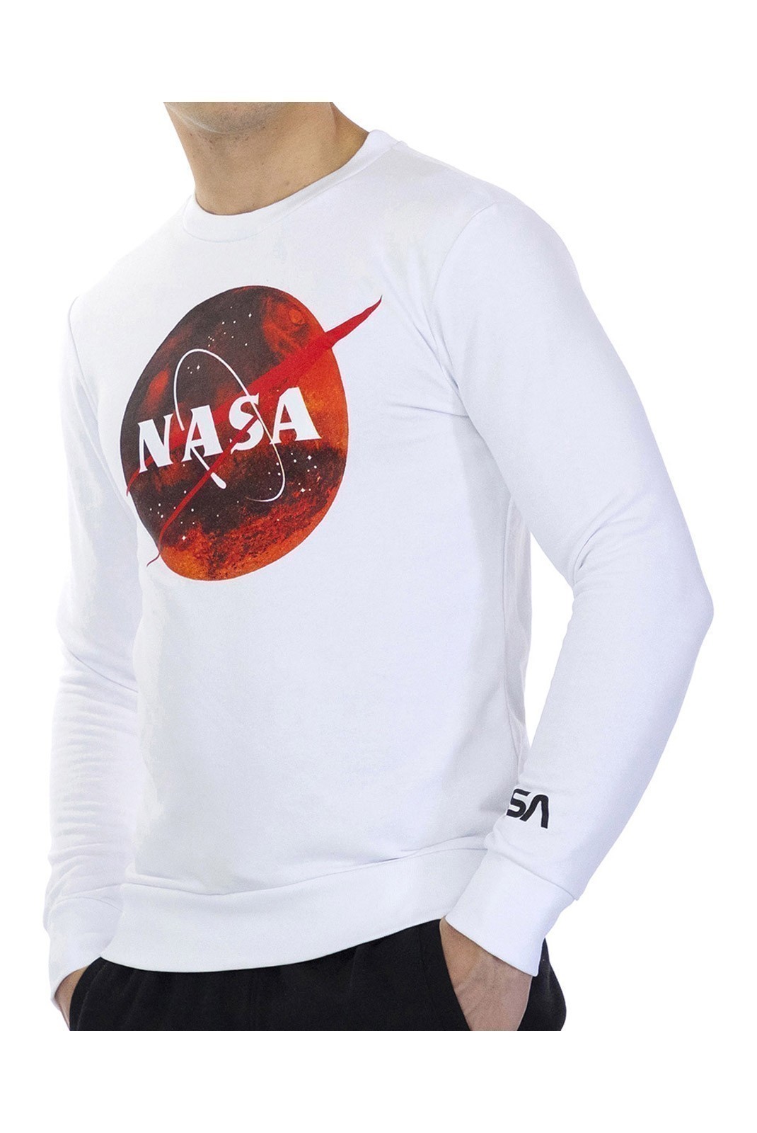 Sweatshirt - NASA GEAR - White - MARS12S-WHITE