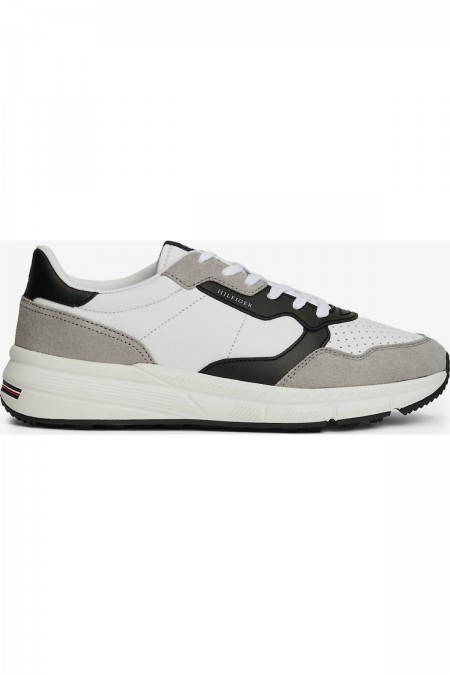 Sneakers 100% suède Tommy Hilfiger YBS White FM0FM05216