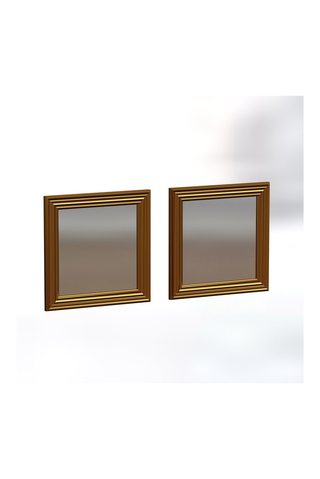 Lot de 2 miroirs - Gold - 116SAM1111