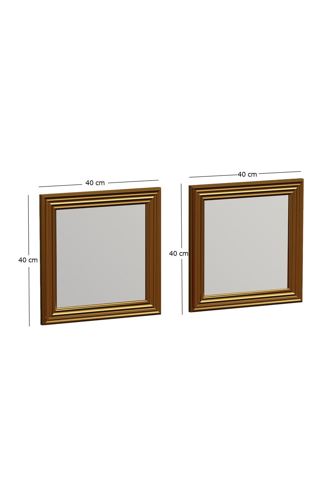 Lot de 2 miroirs - Gold - 116SAM1111